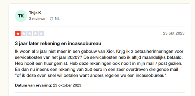 Xior Trustpilot
