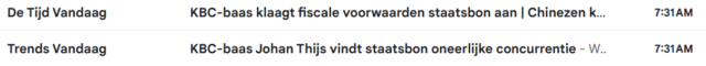 20230811 KBC klaagte 15% RV op staatsbon aan