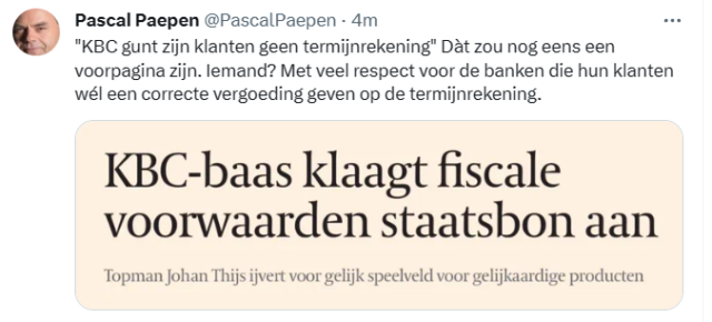 20230811 KBC op Twitter