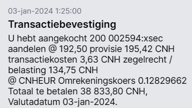 BYD Transactie