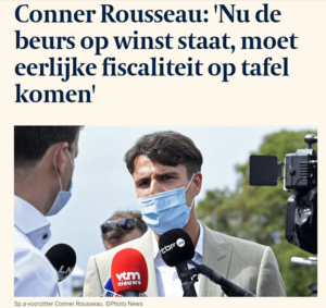 Conner Rousseau De Tijd Spaarvarkens.be beurs fiscaliteit