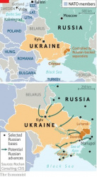 Oekraïne kaart Rusland oorlog Spaarvarkens.be