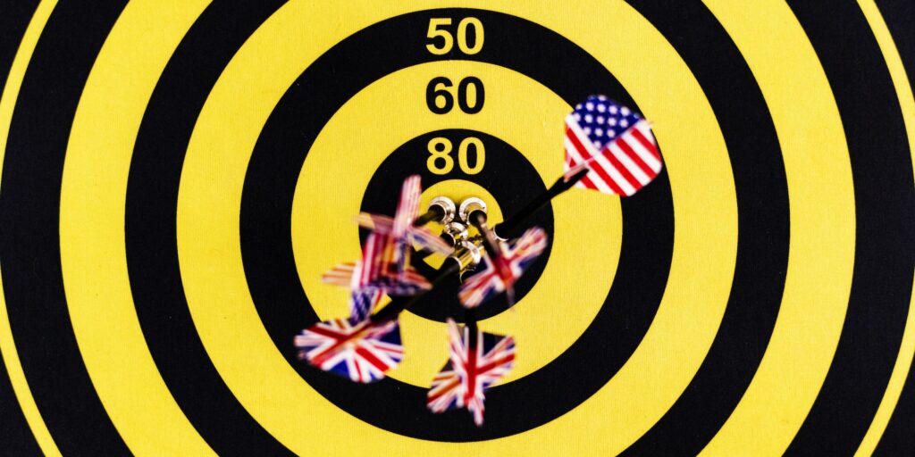 Bullseye score on a dartboard