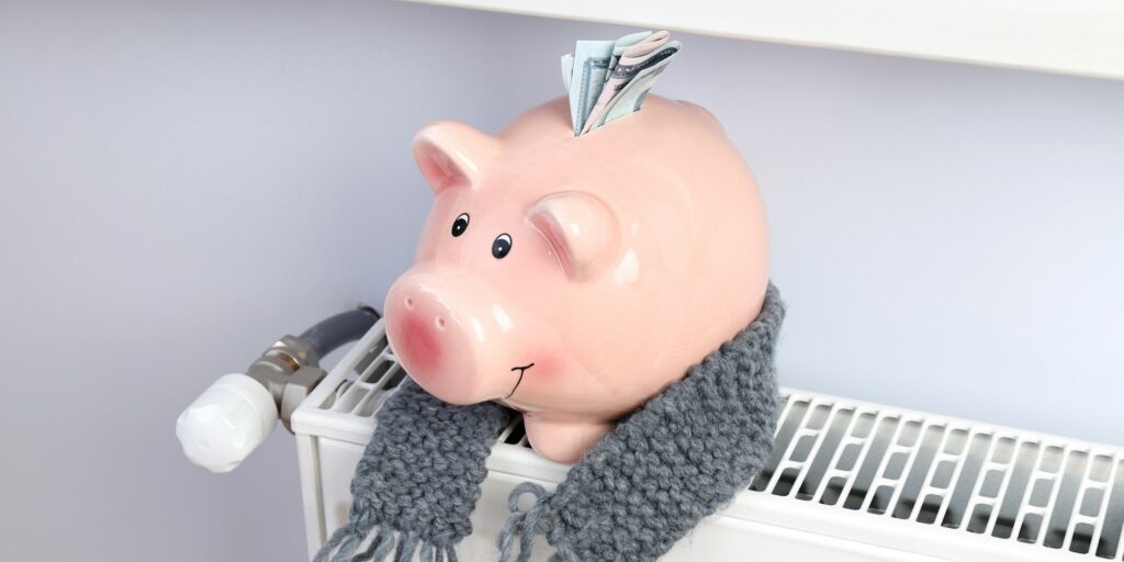 Concept of payment for heating, rise in heating prices