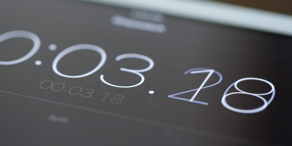 Digital timer counter on tablet