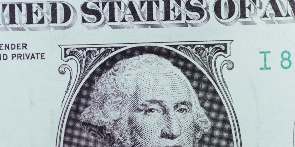 dollar bills. American Dollars