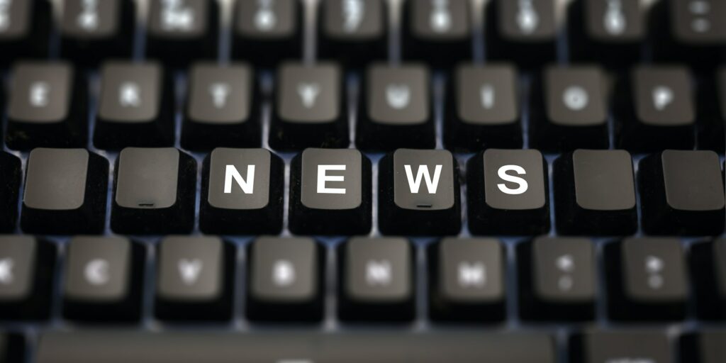 Online news, journalism concept.