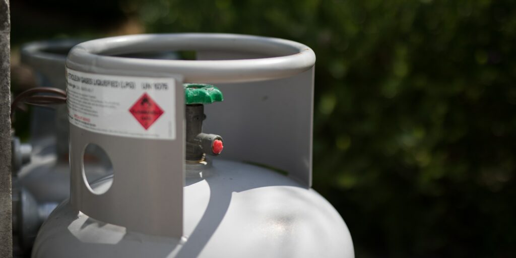 Outdoor gas tank