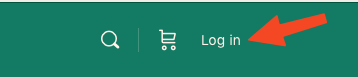 log in knop