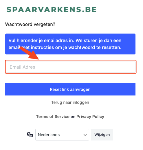 e-mail invullen