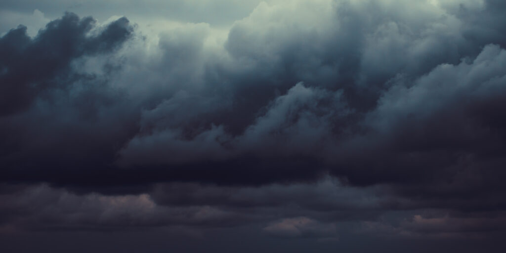 Dark moody storm clouds. Ominous warning