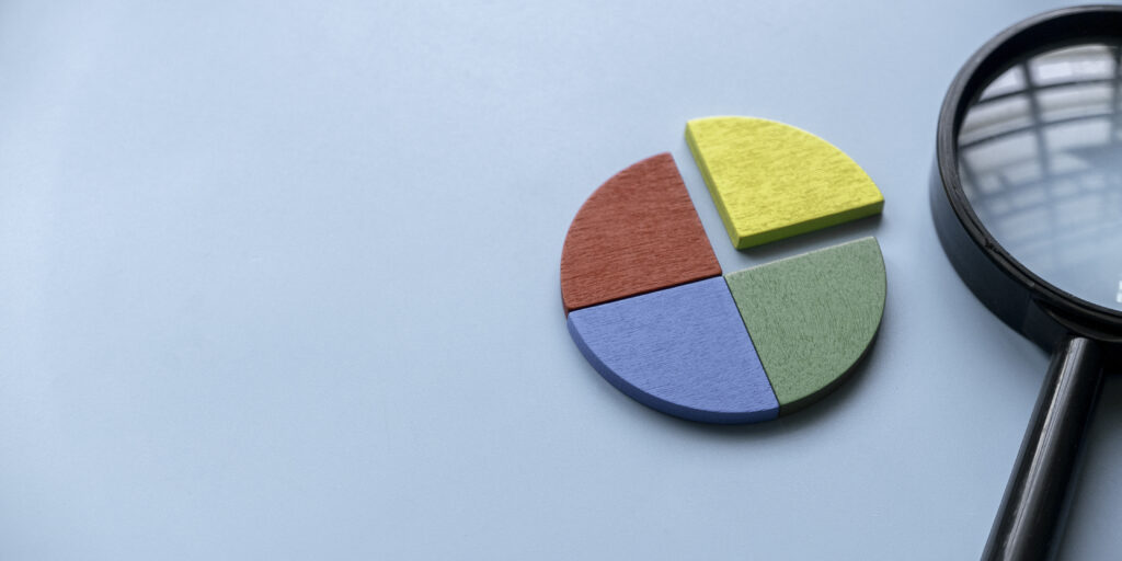 Quarterly report concept.Company financial report.Business charts.