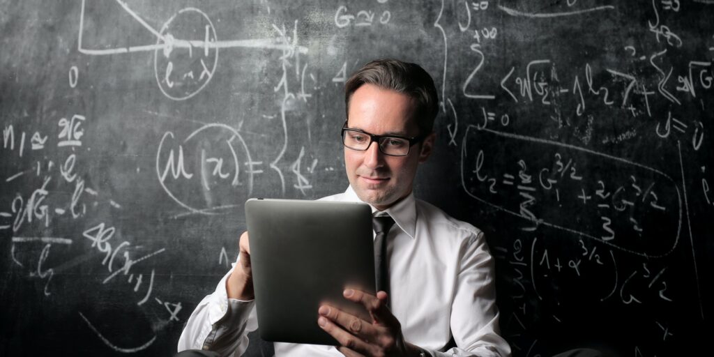 Businessman with a tablet