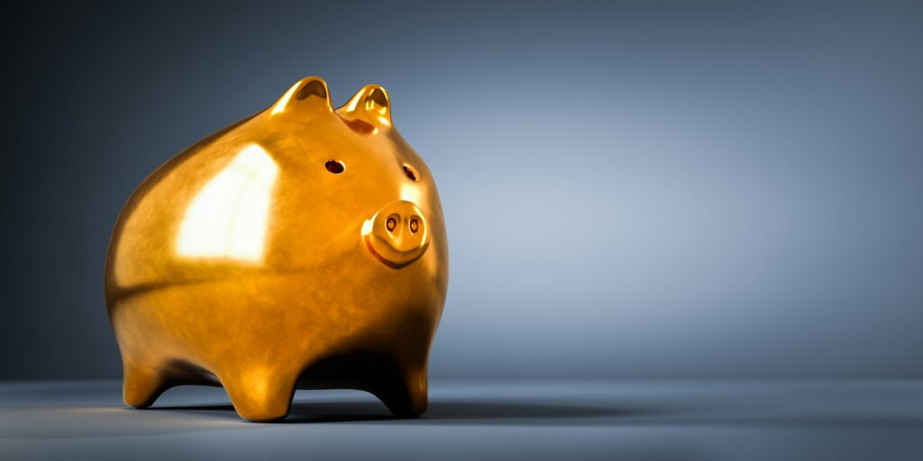Gold piggybank