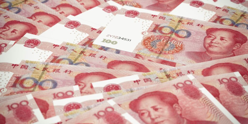 Pile of chinese Money