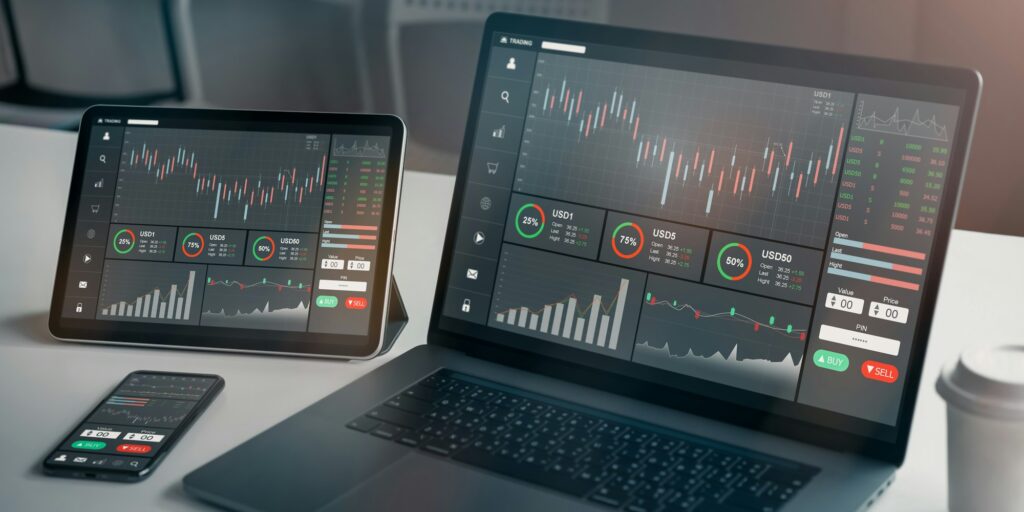 Stock exchange market concept