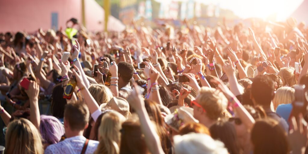Audience At Outdoor Music Festival