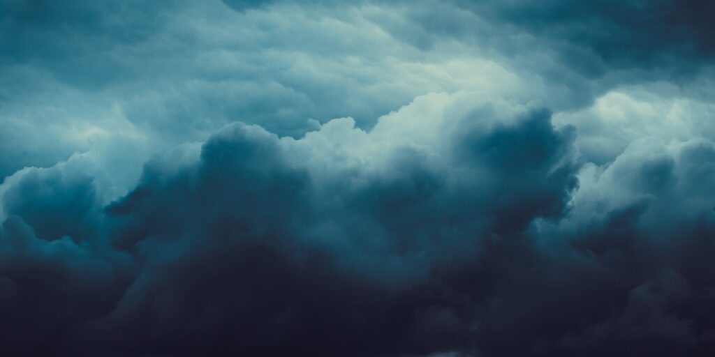 Dark moody storm clouds. Ominous warning