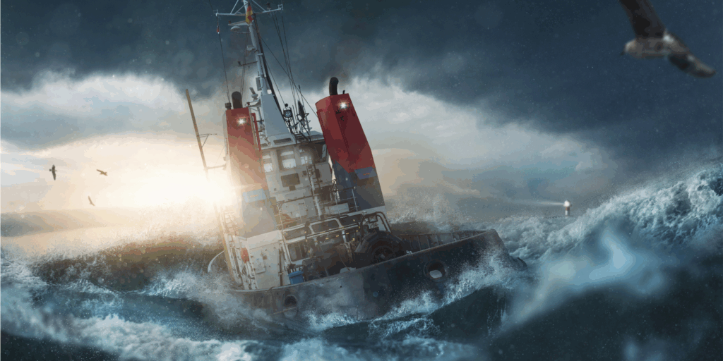 Storm op zee- Canva