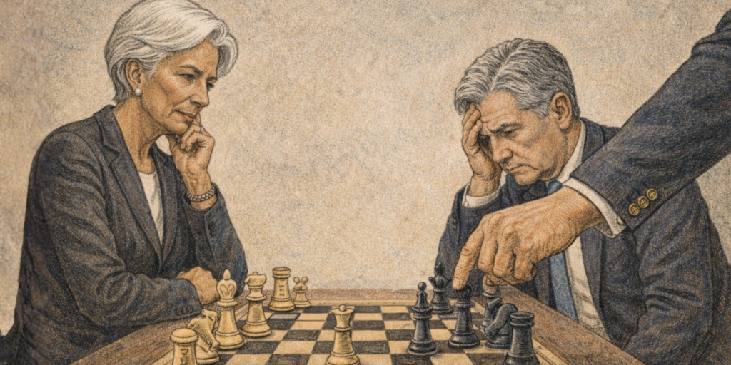 ChatGPT Image - schaken Lagarde vs Powell